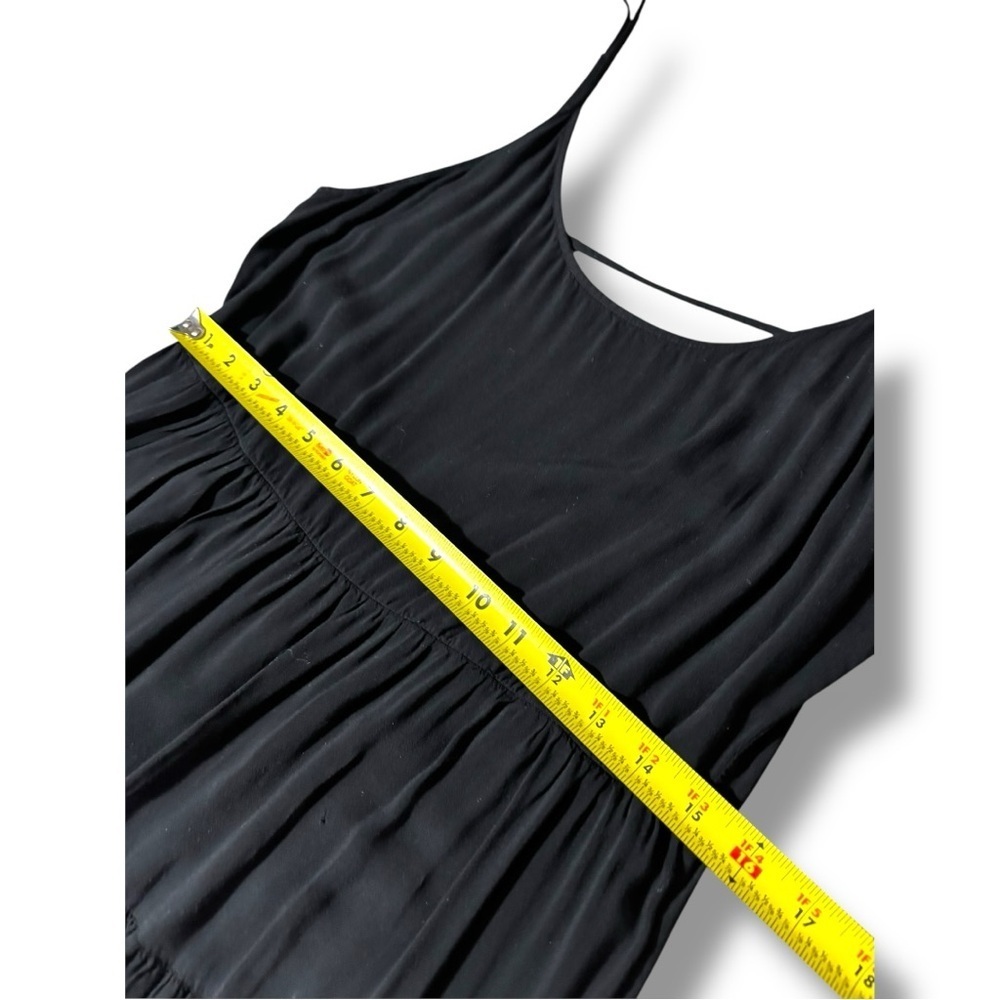 Talula Classic Black Sleeveless Skinny Strap Tiered Empire Waist Mini Dress - Picture 12 of 16